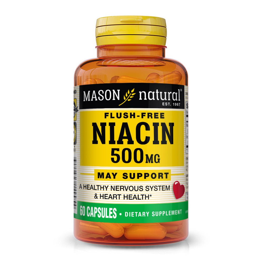 Mason Natural Niacin 500 Mg Inositol Hexanicotinate Flush Free Capsules - 60 Ea